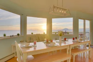 Image of Oceanfront Kenai Villa w/ Fireplace & Deck