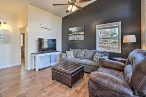 Image of Gray Home with View of Boone Lake and Fire Pit!