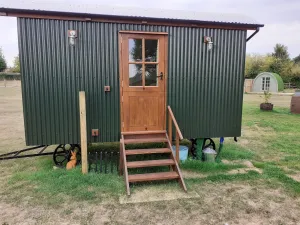 Image of Glamping in Wiltshire in our luxury Shepherds Hut
