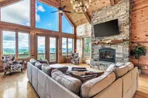 Image of Game Rooms and Views Spacious Mtn Cabin in Murphy!