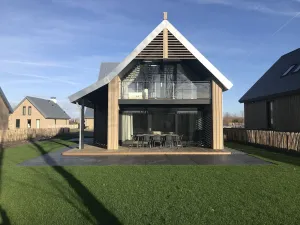 Image of Modern design lodge directly at the water