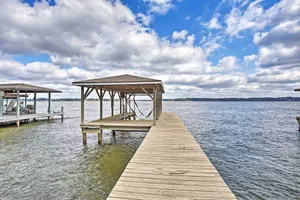 Image of Large Waterfront Lake Palestine Home with Deck, Dock