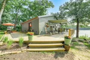 Image of Private Island: Home in Belding w/ Dock & Grill!