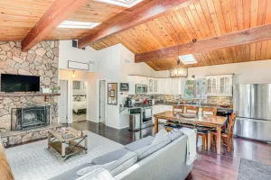Image of 1 Mi to Lake: Crestline Cabin w/ Deck + Gas Grill!