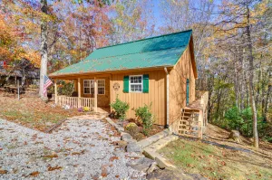 Image of Burnside Resort Cabin w/ Hot Tub & Outdoor Spots!