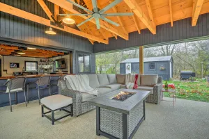 Image of Riverfront Zanesville Getaway with Private Bar!