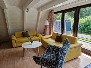 Image of Wooden Bungalow With a Terrace, in a Wooded Area