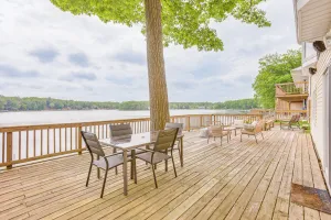 Image of Dock + Views: Scenic Lakefront Escape in Harrison