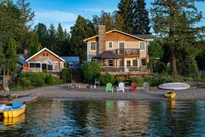 Image of Charming Lakefront Cabin with Deck and Fire Pit!
