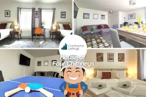 Image of Spacious 4-Bedroom House with POOL & TABLE TENNIS TABLE and MASSAGE CHAIRS By Your Lettings Short Lets & Serviced Accommodation Peterborough Free WiFi and Netflix