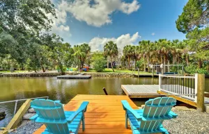Image of Outdoor Oasis: Canal-front Home in Crystal River