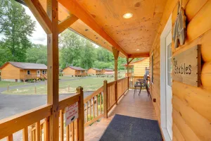 Image of Fire Pit Cozy Bryson City Cabin on Tuck River