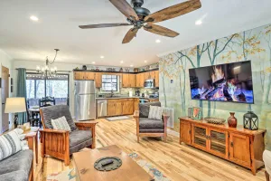 Image of Charming Murphy Escape with Fire Pit and Hot Tub!