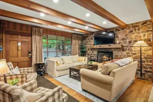 Image of The Horseshoe Hideaway Lake Harmony Cabin w/ Hot Tub & Game Porch