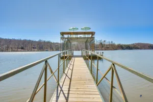 Image of Lake Hartwell Retreat with 2-Tier Dock and Boat Slip!