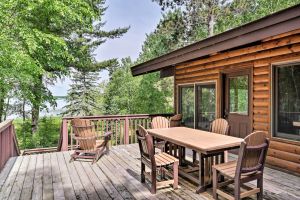 Image of Rustic Cozy Cabin on Island Lake with Fire Pit, Dock