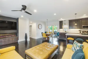 Image of Stylish & Modern Lenexa Haven w/ Fire Pit & Deck!