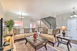 Image of Pond-View Deck and Pool Table Woodbridge Haven!