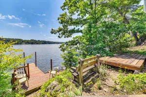Image of Quiet Cabin on Glen Lake with Boat Dock and Deck!
