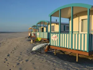 Image of Cozy chalet with veranda on the beach