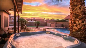 Image of Backyard Playground! Golf Sport Court & Hot Tub!