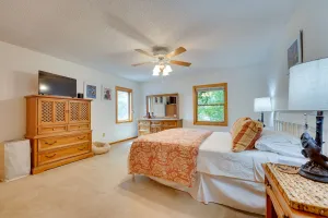 Image of Lakefront Queensbury Home Kayaks and Boat Dock