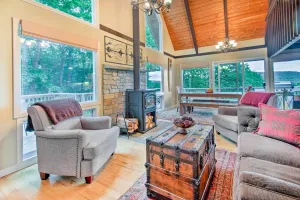 Image of Conway Area Chalet with Mountain Views and Fire Pit!