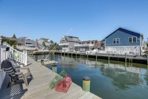 Image of Walk to Beach: Waterfront Mantoloking Gem w/ Deck!