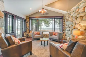 Image of Upscale Earl Young Charlevoix Cottage with Deck!