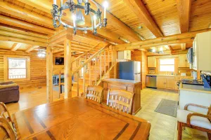 Image of Less Than 1 Mi to Spearhead ATV Trails Cabin with Deck!