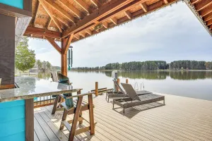 Image of Waterfront Lake Gaston Home w/ Private Dock!