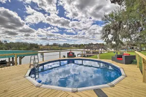 Image of Waterfront San Jacinto River Home with Boat Slip!