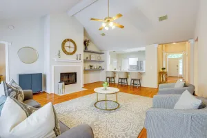 Image of Private Yard + Gazebo: Quiet Houston Home