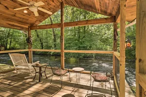 Image of Waynesville Creekside Cottage: Outdoor Relaxation!
