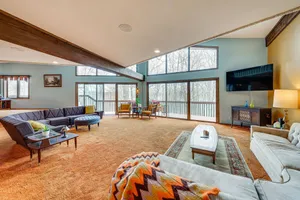 Image of Eclectic Hubertus Home w/ Game Room & Fire Pit!