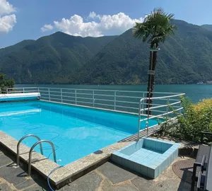 Image of Lugano Blue Marine On Lake Shore