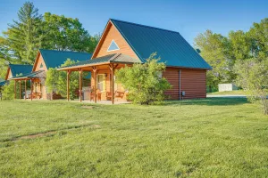 Image of Lakefront Columbia Cabin with Porch and Shared Dock