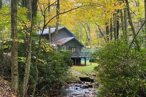 Image of Boone Cottage with Fire Pit and On-Site Creek!