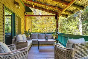 Image of Private Deck & Fire Pit: Adirondack Family Home