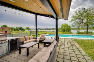 Image of Lakefront Washington Home with Private Pool and Sauna