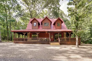Image of Hot Tub + Game Room: Family Retreat in Broken Bow