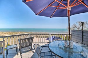 Image of Lakefront Family Retreat with Grill Steps to Beach!