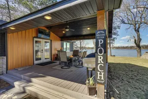 Image of Fire Pit + Dock: Lakefront Cabin in Zimmerman!