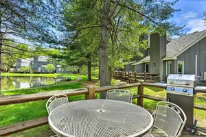 Image of Deck & On-site Fishing Pond: Lake Harmony Home!