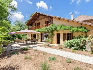 Image of Spacious farmhouse with private heated pool in a rustic garden