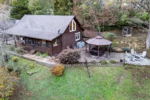 Image of Artful Craftsman Hot Tub Firepit and Pond Gatlinburg National Parks