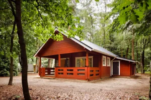Image of Wooden Lodge With a Veranda, in Veluwe