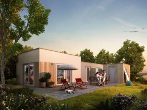Image of Modern Bungalow With Dishwasher, Beach at 500 m