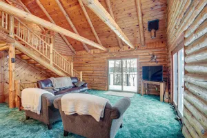 Image of Rhinelander Waterfront Cabin w/ Deck & Fire Pit!