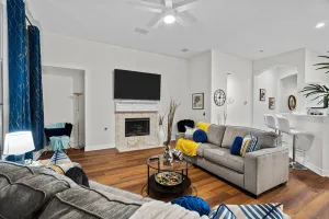 Image of Stylish One Level Home Ping Pong Foosball Yard